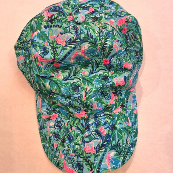 Lilly Pulitzer Run Around Hat in Blue Horizon Par Fection - Picture 3 of 4